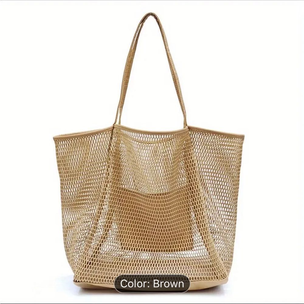 Large mesh beach tote, brand new